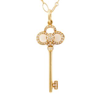 Tiffany & Co. Diamond Crown Key Pendant