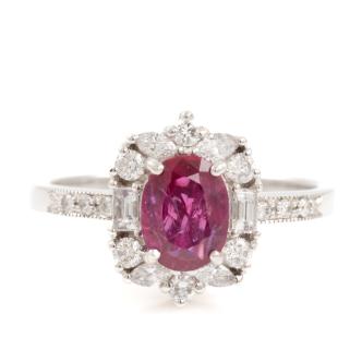 1.43ct Unheated Burmese Ruby Ring