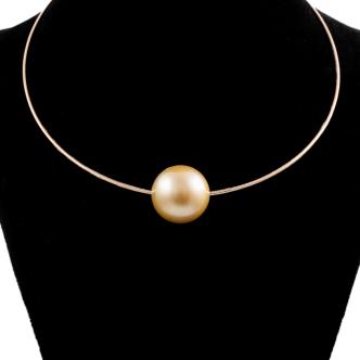 15.1mm Golden South Sea Pearl Necklet