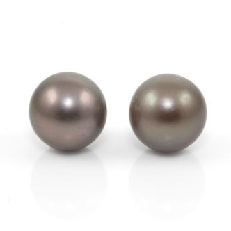 12.4mm Tahitian Pearl Stud Earrings