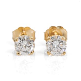 1.00ct Diamond Studs GIA D SI1