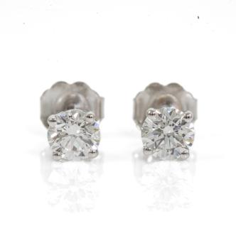0.80ct Diamond Studs GIA D VVS1, E VVS1