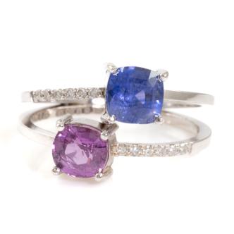 Ceylon Sapphire and Diamond Ring