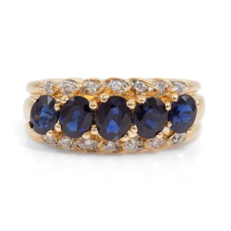 1.50ct Sapphire and Diamond Ring