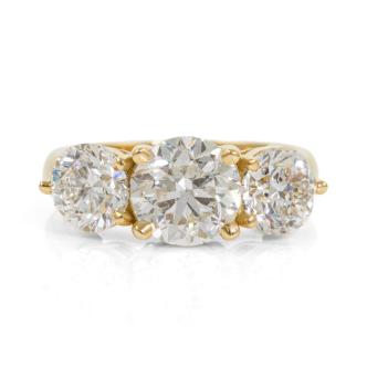 4.01ct Diamond Trilogy Ring GIA H P1