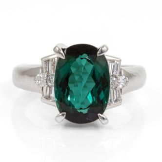 3.61ct Tourmaline and Diamond Ring