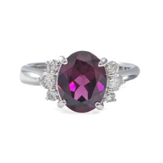 2.65ct Rhodolite Garnet & Diamond Ring