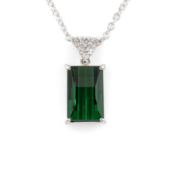 4.26ct Tourmaline and Diamond Pendant