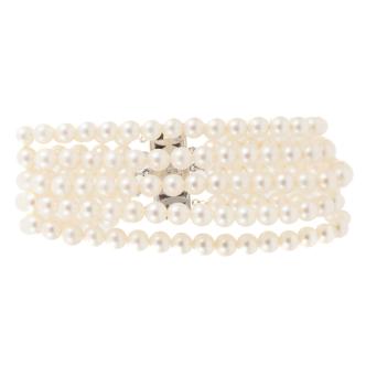 Five-Row Akoya Pearl Bracelet