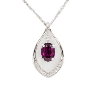 2.50ct Rhodolite and Diamond Pendant