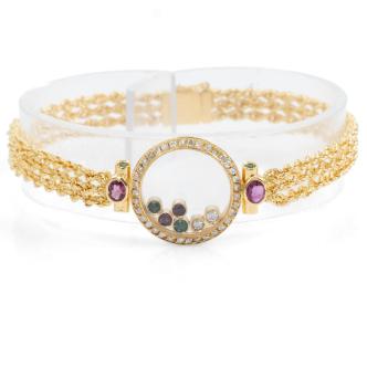 Ruby, Emerald, and Diamond Bracelet