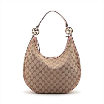 Gucci GG Canvas Twins Medium Hobo Bag