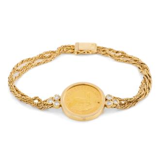 22ct Gold Coin Bracelet