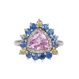 1.61ct Unheated Padparadscha Ring