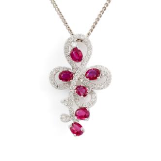 1.86ct Ruby and Diamond Pendant