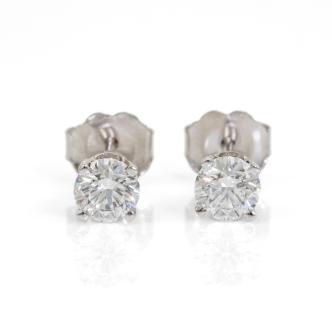 0.63ct Diamonds Studs GIA E IF