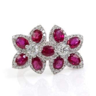 1.51ct Ruby and Diamond Ring