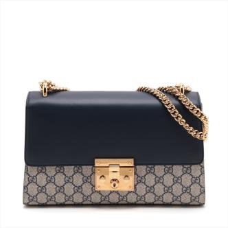 Gucci GG Supreme Padlock Shoulder Bag