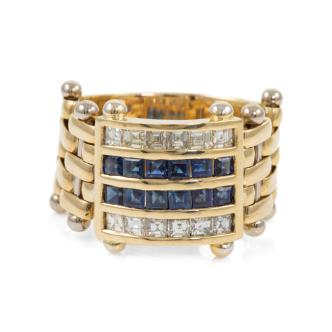 1.47ct Sapphire and Diamond Dress Ring