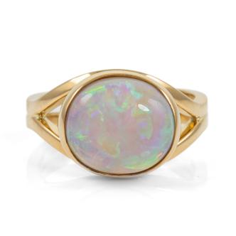Opal and Diamond Ring