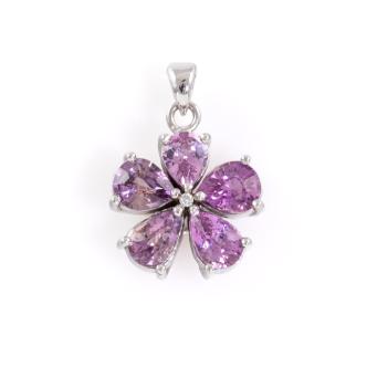 Ceylon Sapphire and Diamond Pendant