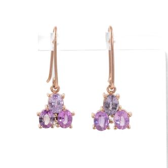 2.73ct Unheated Ceylon Sapphire Earrings