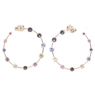 Unheated Sapphire & Diamond Earrings