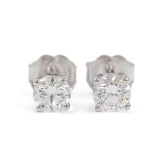 0.66ct Diamond Studs GIA D IF