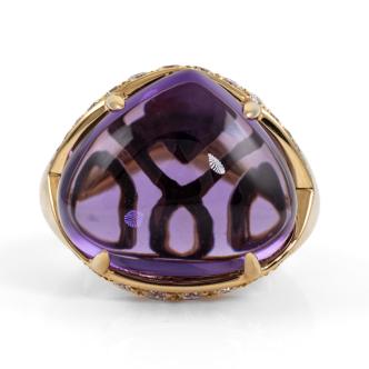 Bvlgari Sassi Amethyst Diamond Ring
