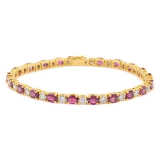 8.86ct Ruby and Diamond Bracelet