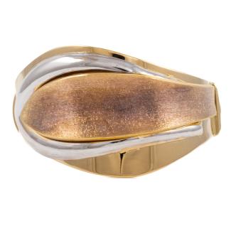 Tri Tone 18ct Gold Bangle 42.8g