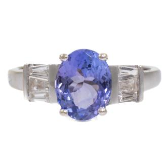 2.00ct Tanzanite and Diamond Ring