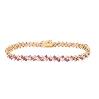 3.27ct Ruby and Diamond Bracelet