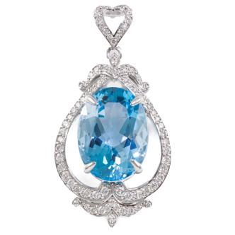 24.00ct Topaz and Diamond Pendant