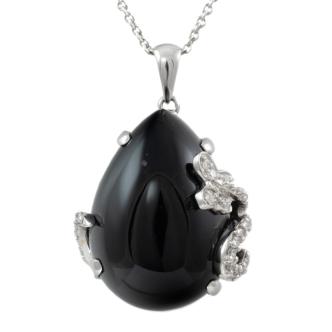 Onyx and Diamond Pendant