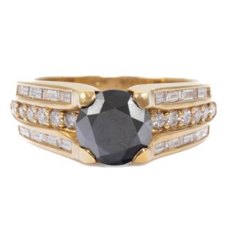 2.00ct Black and White Diamond Ring