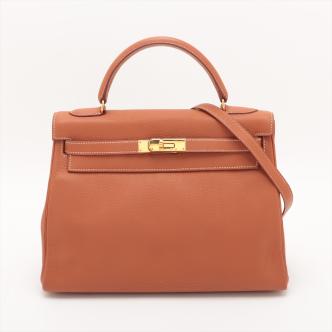Hermes Vintage Gold Kelly 32