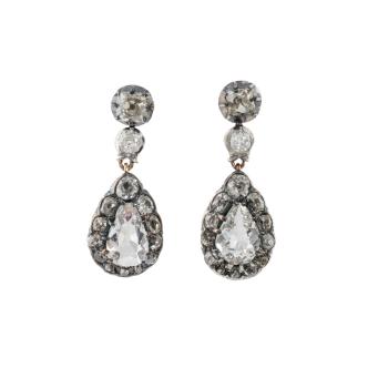 Kozminsky Antique 3.20ct Diamond Earrings